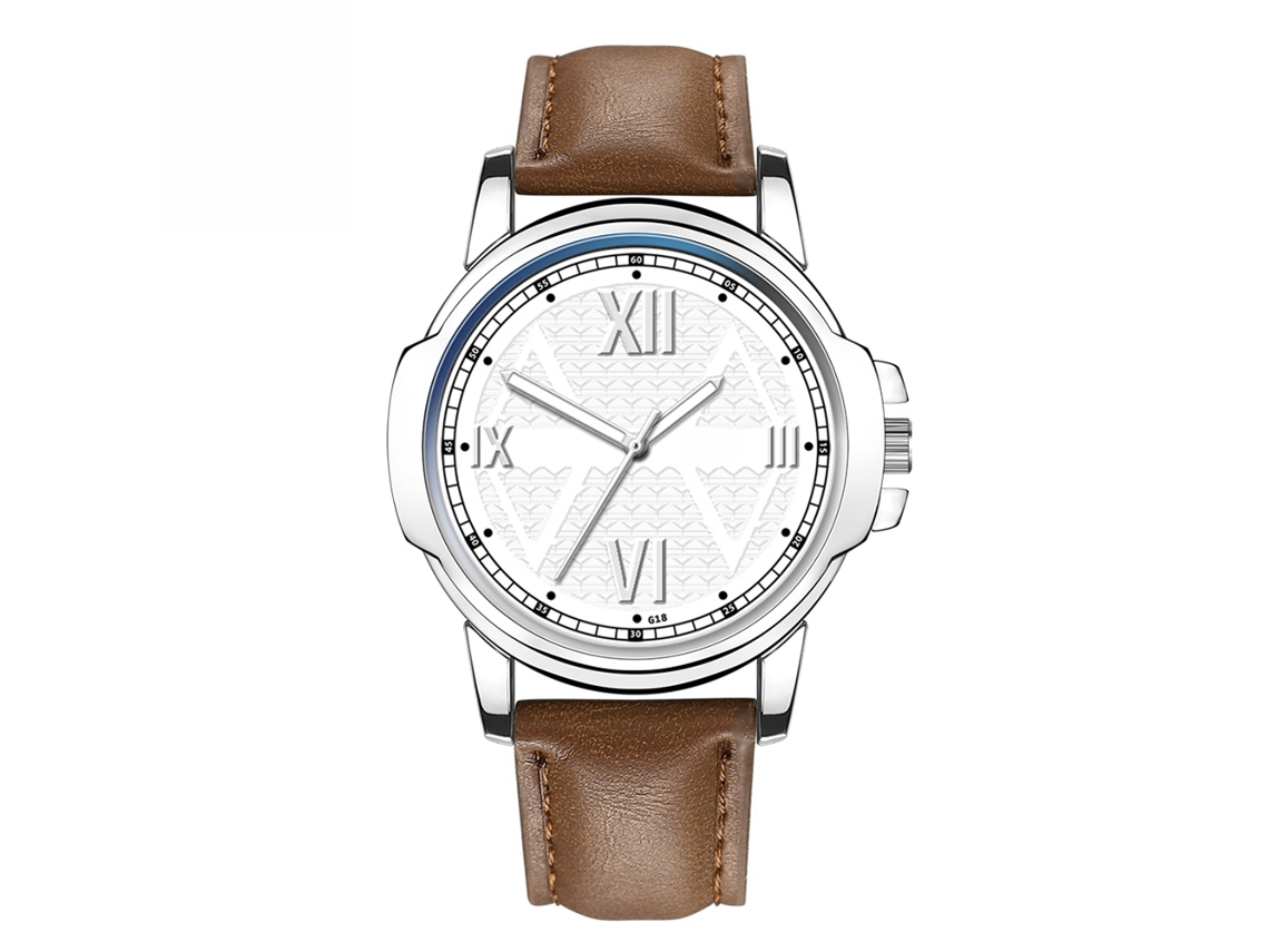 Relógio de Quartzo com Pulseira de Couro Pu Estilo Simples Moderno para Homens