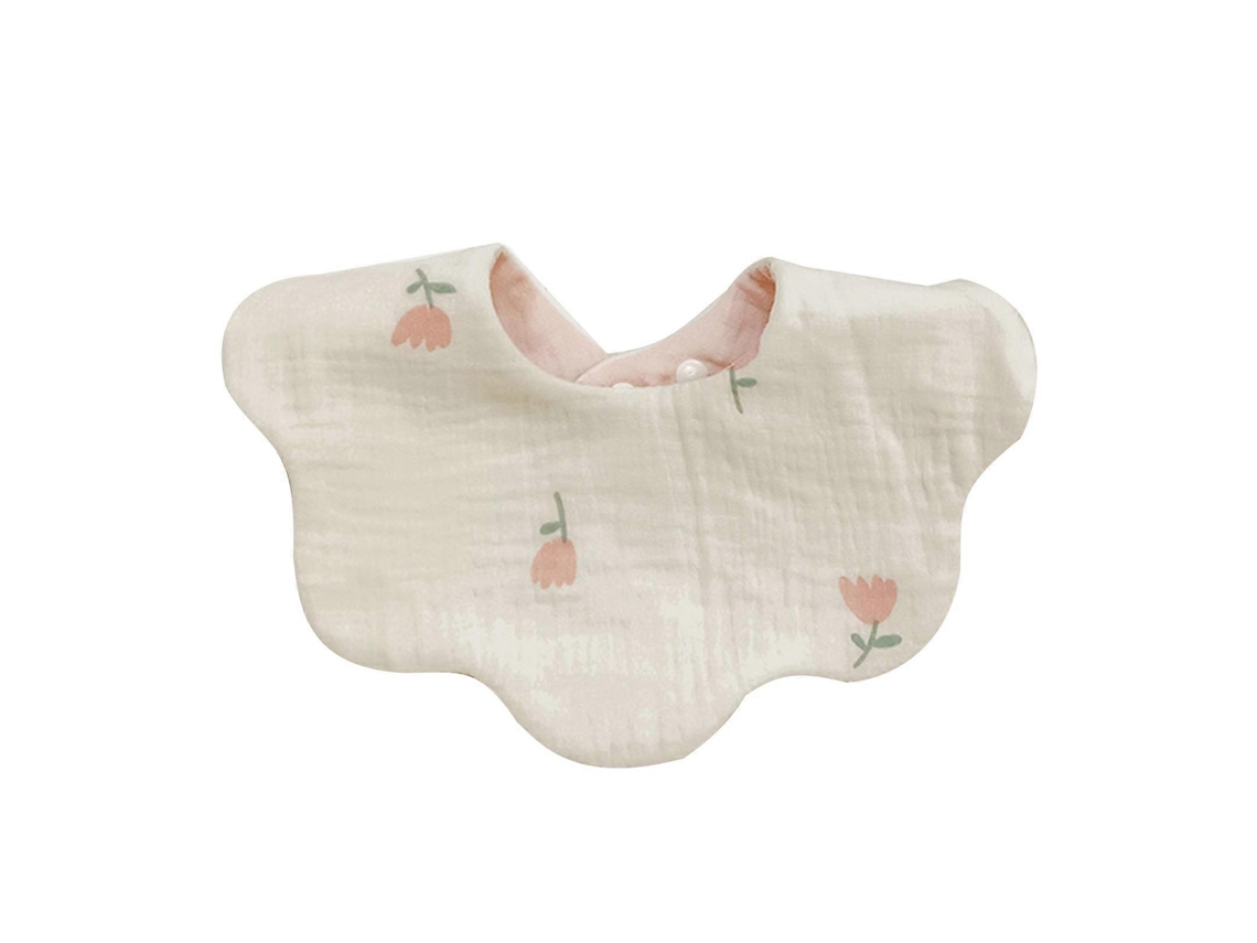 Babadores de algodão macio e absorvente com botões ajustáveis, babadores bandana estilosos e práticos, babadores reversíveis de dois lados para bebês.
