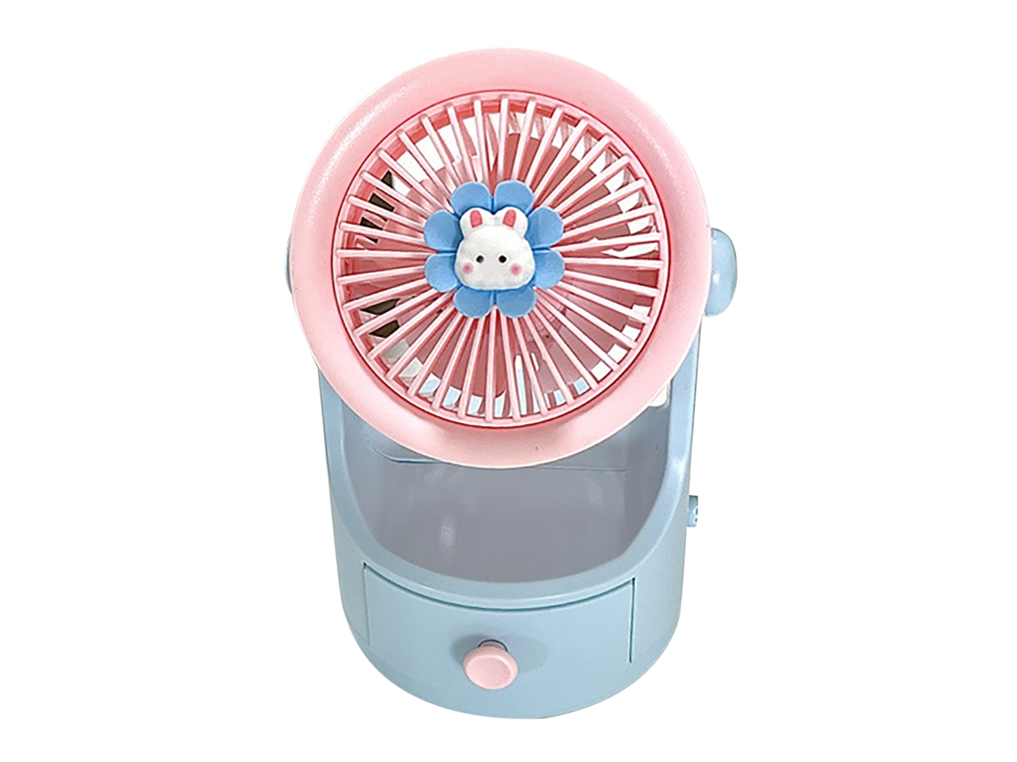 Mini Ventilador De Mesa Laxiscreed Com Carregamento Usb E Armazenamento Em Gaveta