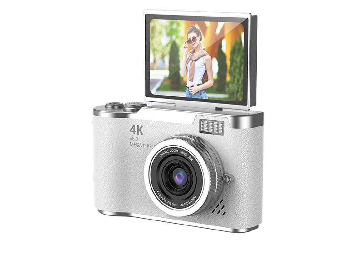 Câmera Digital 4k De 48 Mp Para Crianças, Câmera De Vlog Com Foco Automático De 2,4 Polegadas Brilvibera