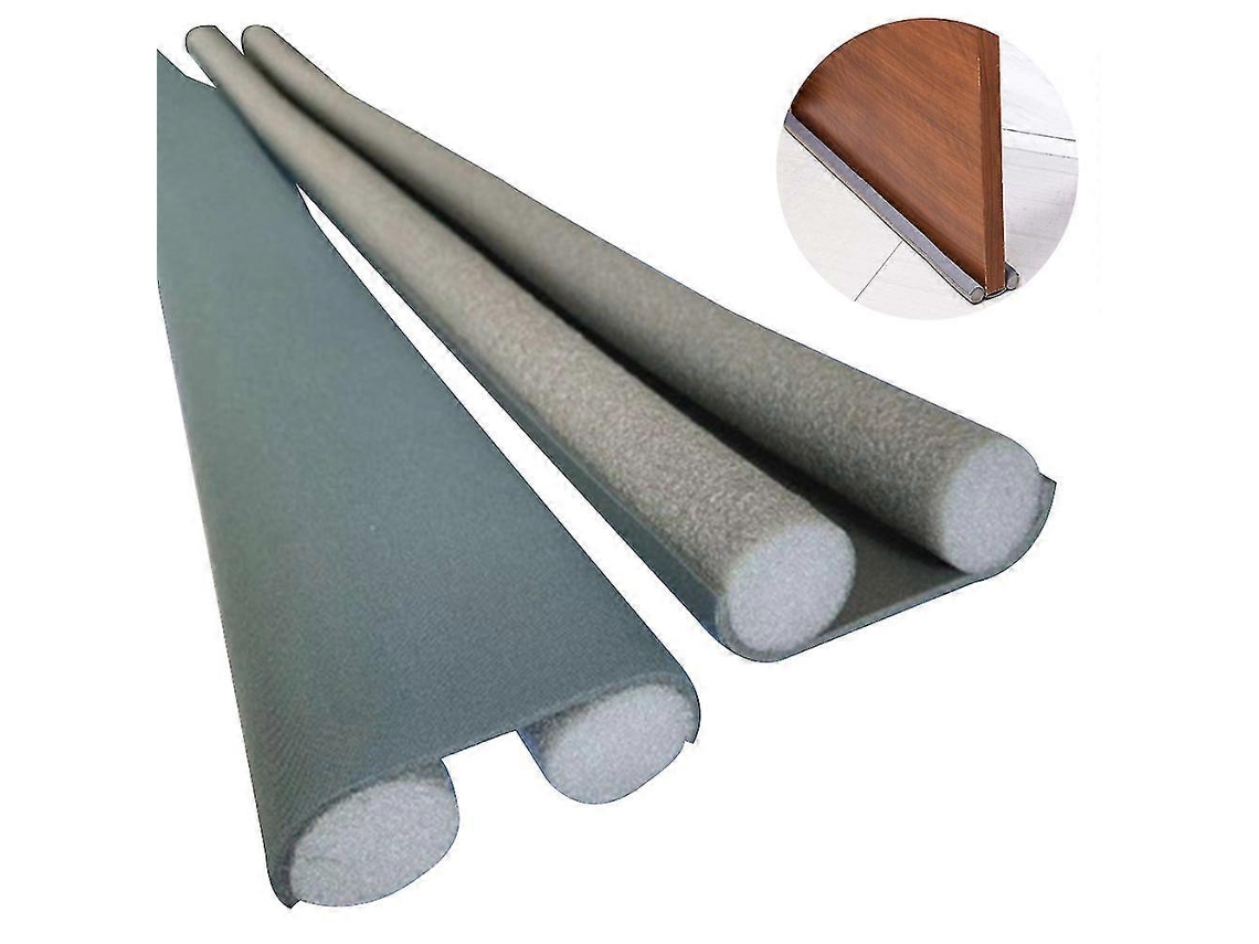 Tampa de bola para porta dupla, faixa de vedação para isolamento e acústica, comprimento ajustável 95cm, anti correntes e ruído, marrom | S/MARCA