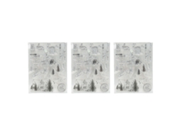 Sellos Transparentes Com Troqueles Para Scrapbooking Decoração Animal Inverno 3 Peças