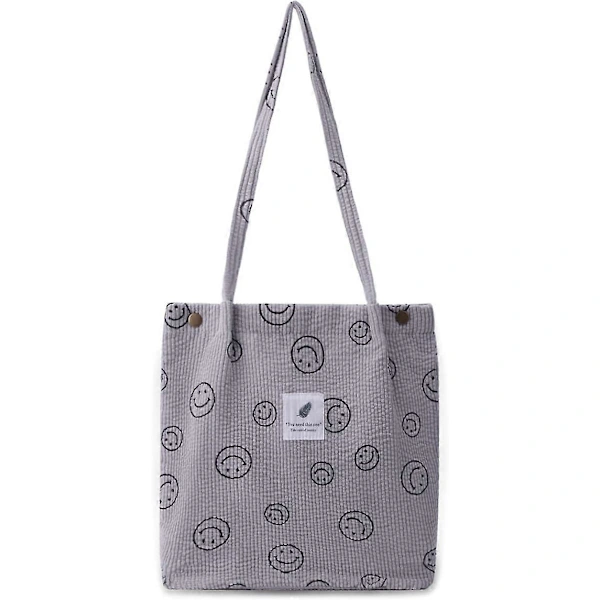 Bolsa Tote AQUAFORGE com carinha sorridente, Manchester, ombro, adolescente, itens modernos