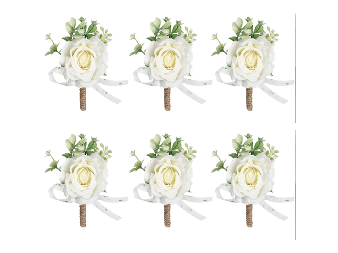 Laxiscreed Conjunto De Corsage De Pulso Com Flores E Biscuit Decorado Com Girassol
