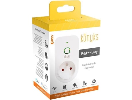 Tomada Conectada Wifi Bt, 16a, 3680w, Medidor De Consumo Konyks Priska Easy
