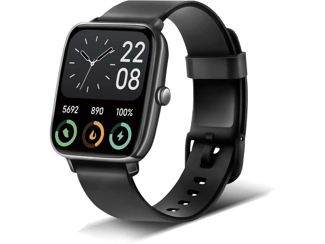 Relógio Inteligente Com Chamada Bluetooth Alexa Integrada Rastreador De Fitness Hd De 1 8 Frequência Cardíaca Spo2 Sono Preto Yunzii
