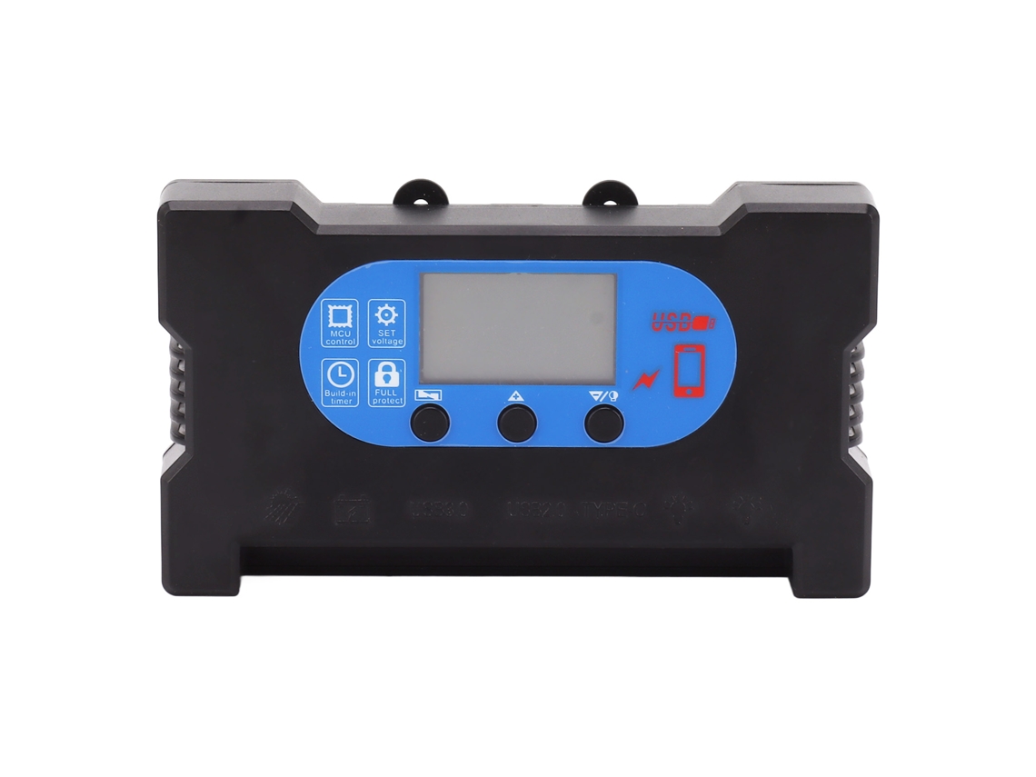 Controlador Solar Com Carga Rápida Dual Usb Type C