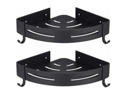 Suporte Triangular Para Prateleira, Alumínio, 4,5 Cm, Preto