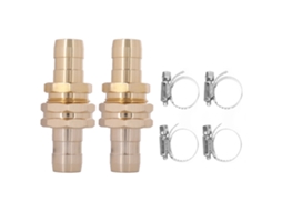 2pcs Conector de Reparo de Mangueira G3/4 Alumínio com Abraçadeira para Jardim
