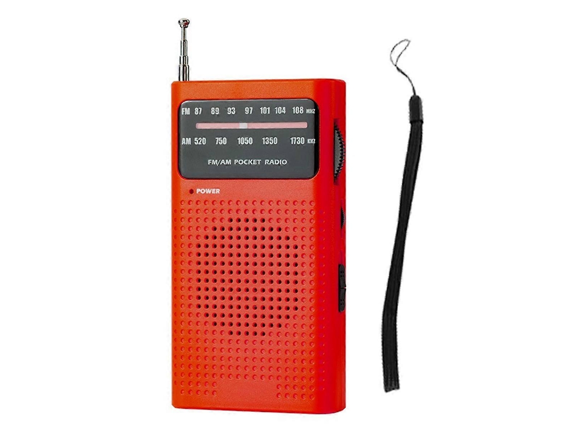Mini Rádio De Bolso Am Fm Portátil De Banda Completa Pequeno Vermelhovayotoy