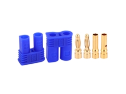 5 Conjuntos Conector Ec2 Bateria De Lítio Avião Plug Bullet 2.0mm Azul