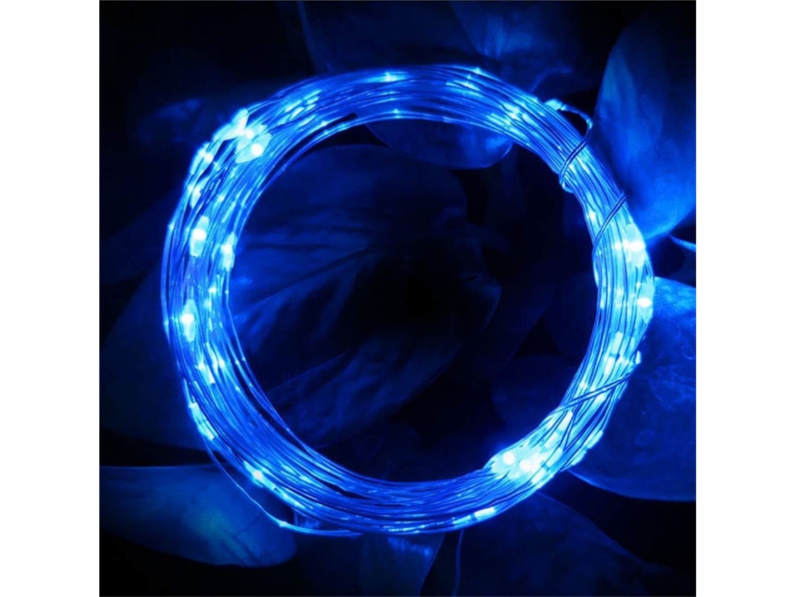 Cordão de Luz de Fio de Cobre Azul 10 Metros 100 Leds AURUM