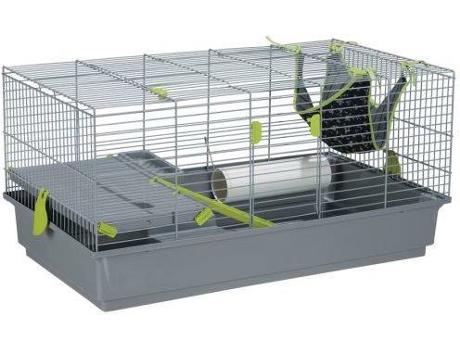 Gaiola para Furões  260 (Verde e Cinzento - 90x50,5x46 cm - Plástico e Metal)