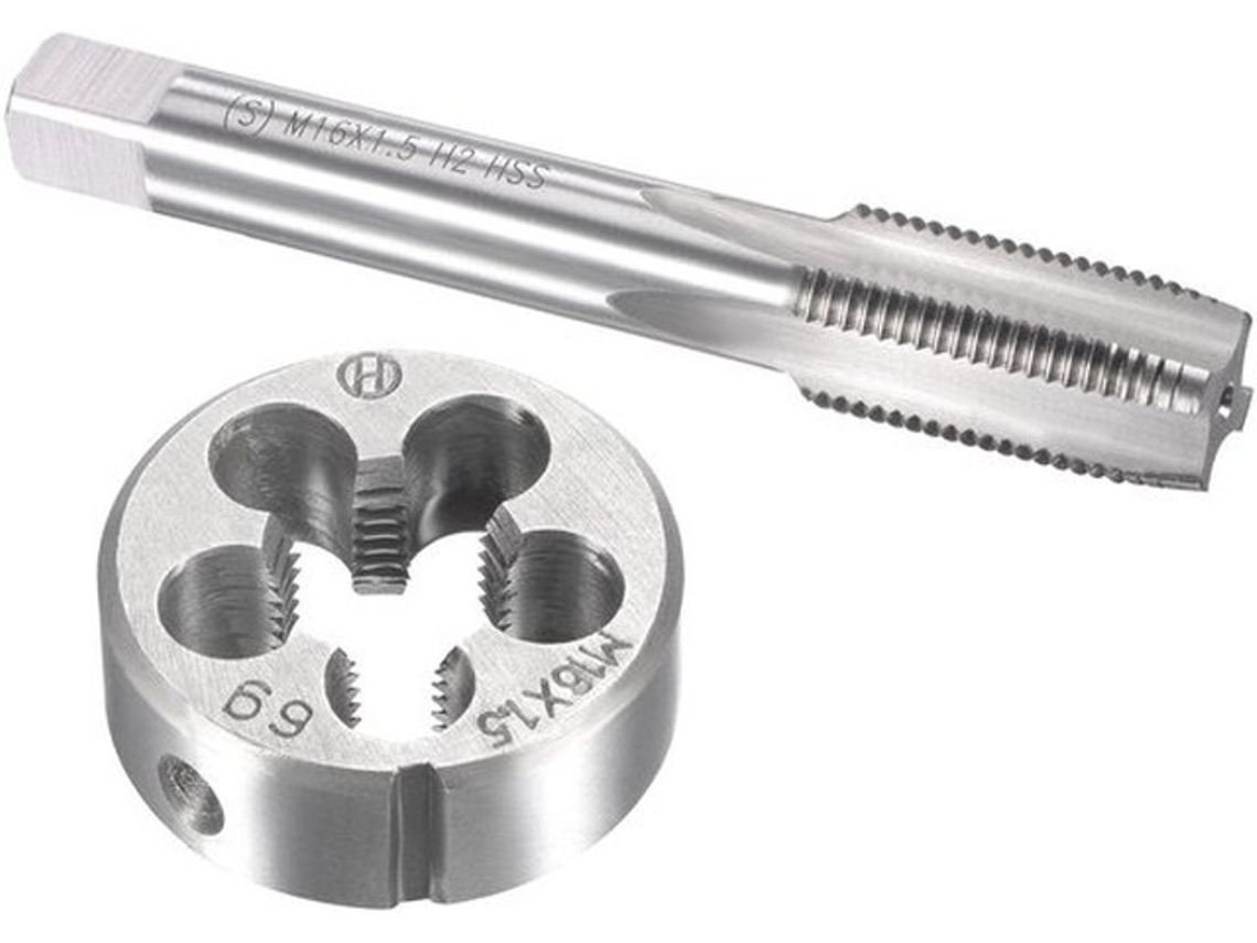 Set De Matrijzen M16 X 1,5 Mm - Resistente - Medidor De Fita - Corte Preciso - Afiador Preciso - Durabilidade Aumentada - Conjunto De Fita