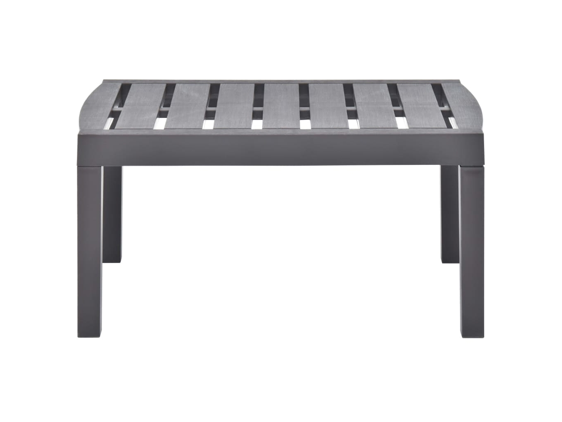 Mesa de jardim 78x55x38 cm em plástico cor mocha, exclusiva da MAISON.