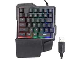 Teclado para Jogos Uma Mão LAXISCREED Design Canhoto Fio Rgb | LAXISCREED