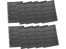 Bestyash Classeur De Timbres 9 Trous Double Face Et Noir 10 Feuilles Mobiles En Pet Réutilisables Formato