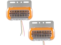 Conjunto De 2 Luzes Laterais Led Para Carro E Caravana, 24v, Cor Amarela Fácil Instalação E Função De Lembrete Para