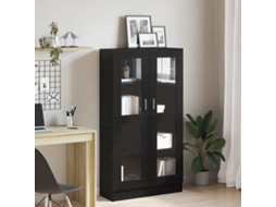 Vidaxl Gabinete De Livros 4 Níveis 82,5 X 30,5 X 150 Cm Carvalho Preto
