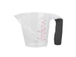 Copo Medidor De Plástico Resistente Ao Calor Com Alça, 250ml, Transparente Para Cozinhar