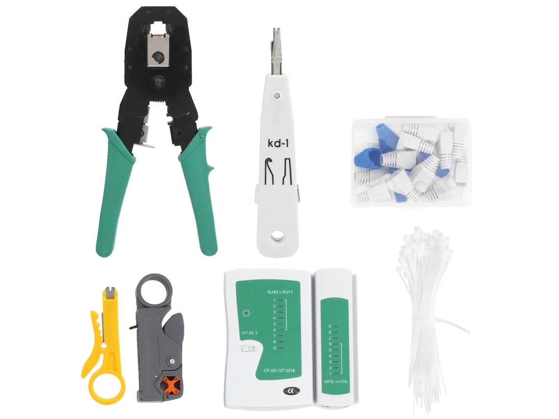 Kit De Ferramentas Para Redes Laxiscreed Com Detecção De Cabos E Descascador De Fios