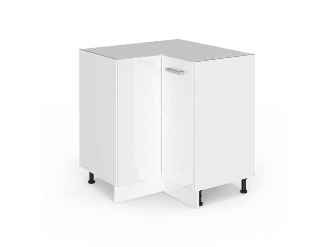 Armário De Canto Universal R-line, 75.6cm Com Porta, Sem Pt, Branco Alto Brilho, Branco, Vicco