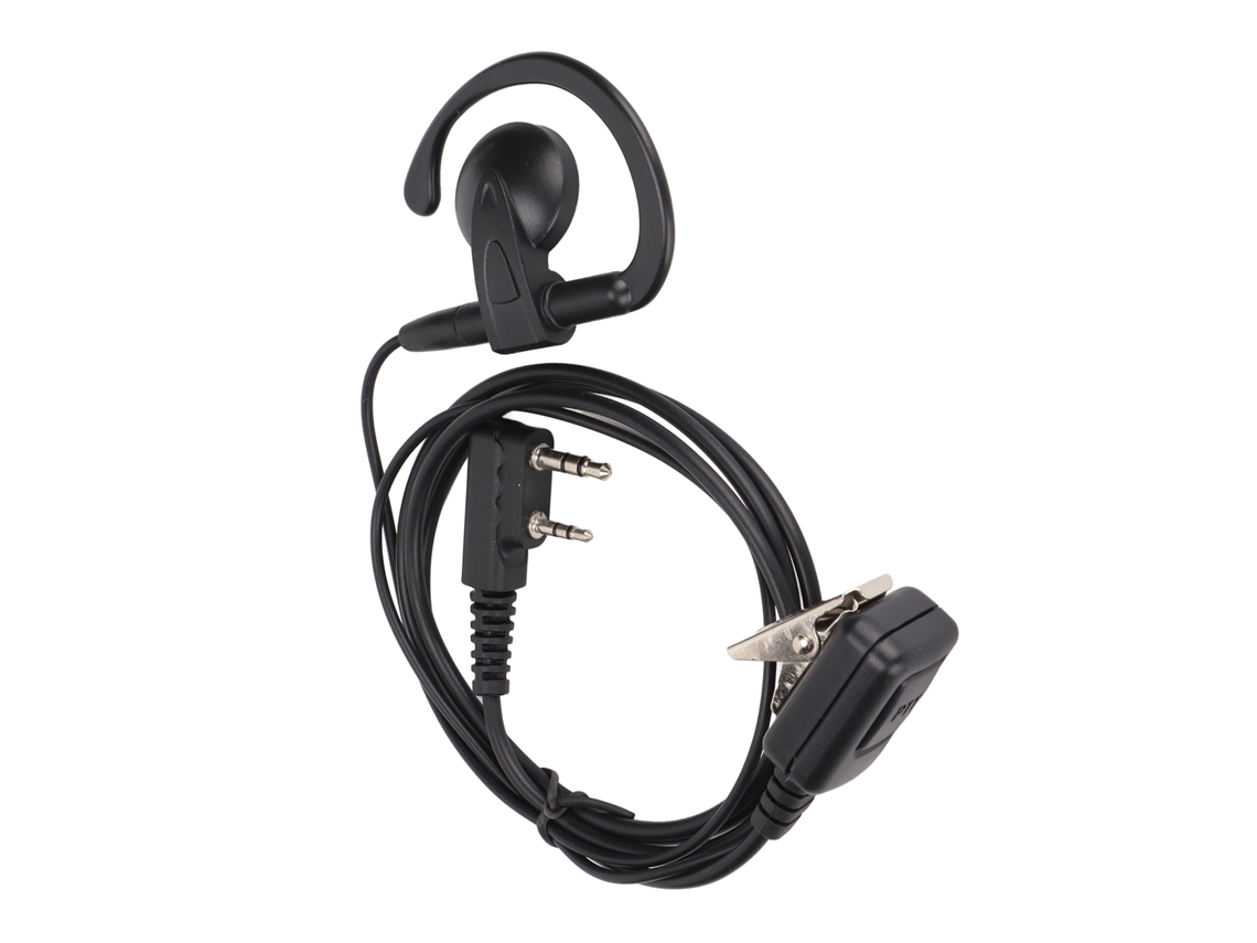 Fone De Ouvido Para Rádio De 2 Vias G Shape Com Microfone 2 Pinos Para Kenwood E Baofeng