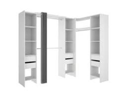 Closet De Canto Suit, Branco, 205 Altura X 164 234 Largura X 141 Profundidade Duérmete Online