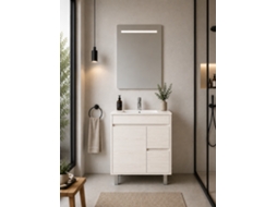 Móvel De Casa De Banho Com Lavatório Origenbath Isquia Sem Espelho 60x45 Cm Branco Nórdico