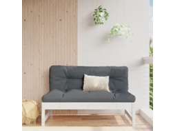 Vidaxl Sofá De Centro Para Jardim 120x80 Cm Pinho Maciço Branco