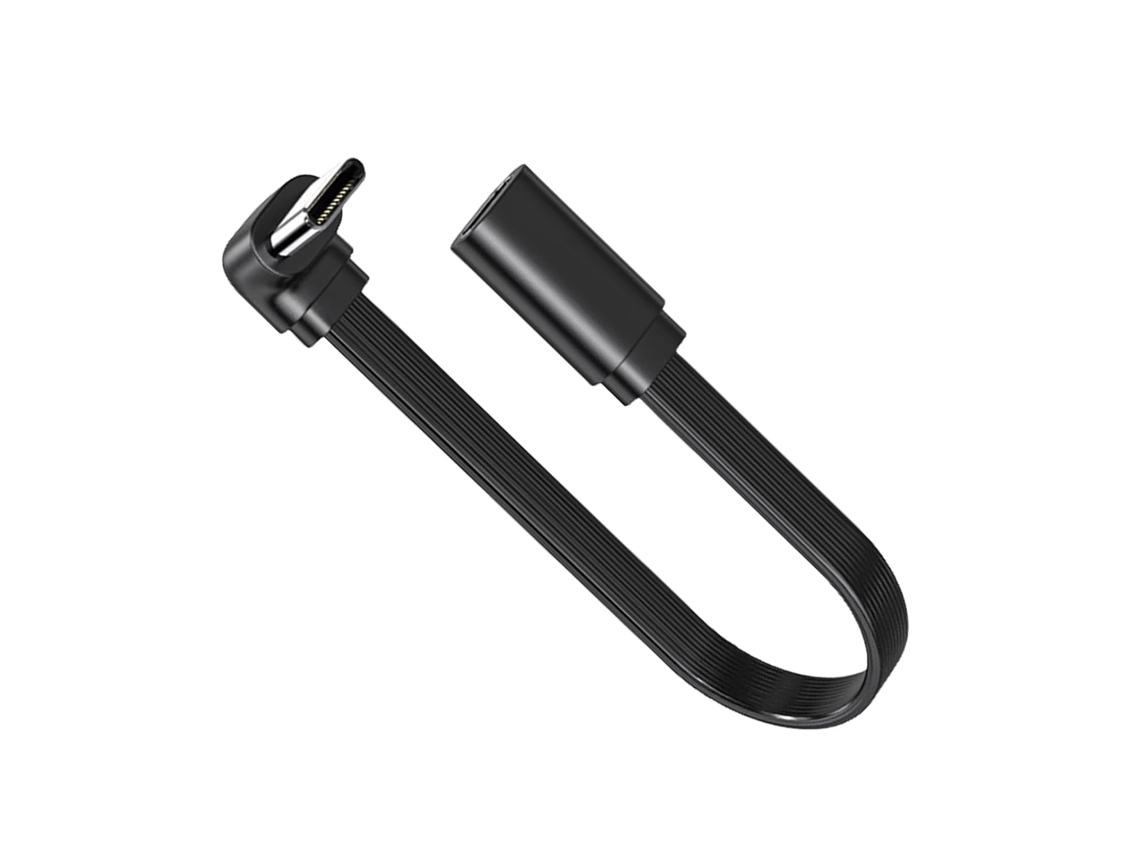 Cabo Extensor Usb-c Macho Para Fêmea, Conector Reto De 90 Graus,