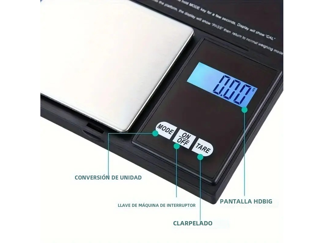 (500g, 0,1g) Mini Balança Eletrônica Portátil, Com Alcance E Precisão Selecionáveis.