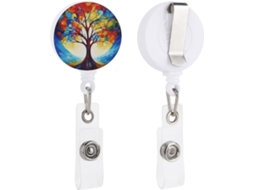 Árvore Da Vida Colorful Porta Crachás Retrátil Fun Enfermeiros Com Clipe E Chaveiro Crachá Fofo Identificação