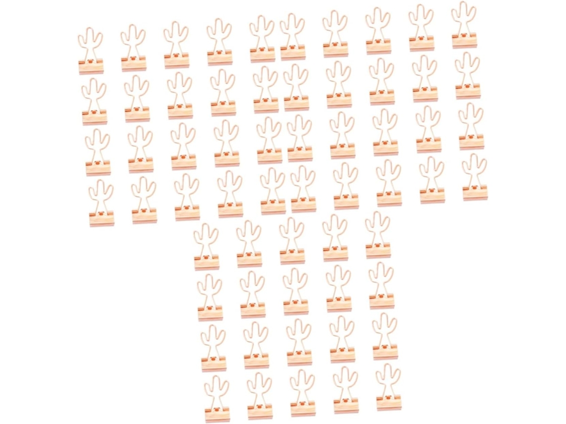 Conjunto Nuobesty com 60 clipes de papel de metal, fixadores resistentes para organização e decoração de documentos, estilo