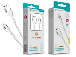 Cabo De Dados Trançado Nylon 3.1a Carregamento Rápido Branco , Lightning Usb , 3.0m