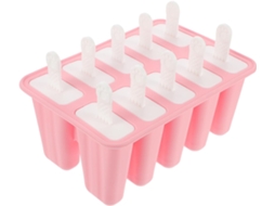 Forma De Silicone Para Picolé Abaodam Com 10 Compartimentos, Fácil De Usar E Guardar, Ideal Para Fazer Você Mesmo E