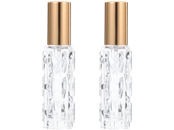 Elegantes E Práticas Garrafas De Spray De Vidro Dourado, Conjunto Com 2 Unidades.