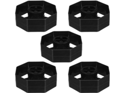 Conjunto de 5 núcleos de substituição para dispensador Fita Adesiva, kit de inserção de rolos de plástico Fita Adesiva, redondo