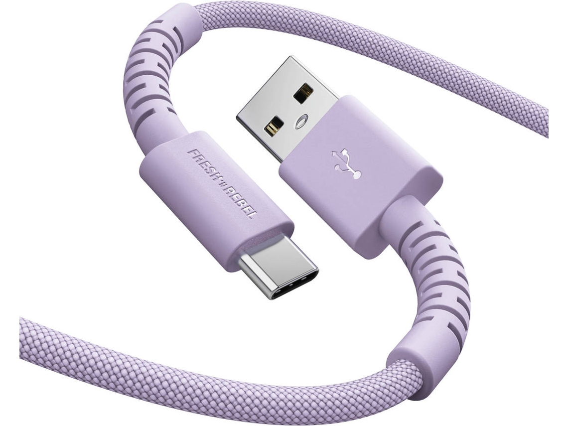 Cabo FRESH 'N REBEL USB A USB C 2m (Roxo)