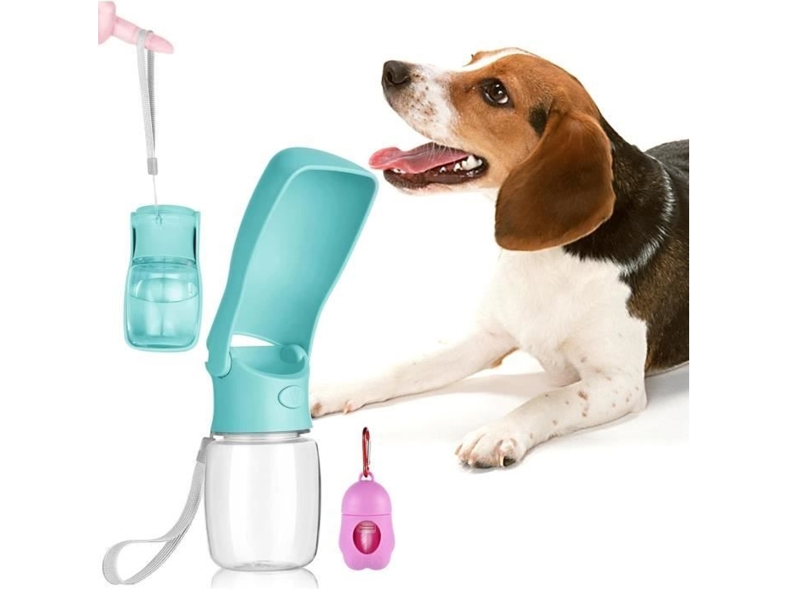 Garrafa Portátil Com Dispensador De Água, À Prova De Vazamentos, Sem Bpa, Acabamento Azul, Para Passeios E Hidratação Diária