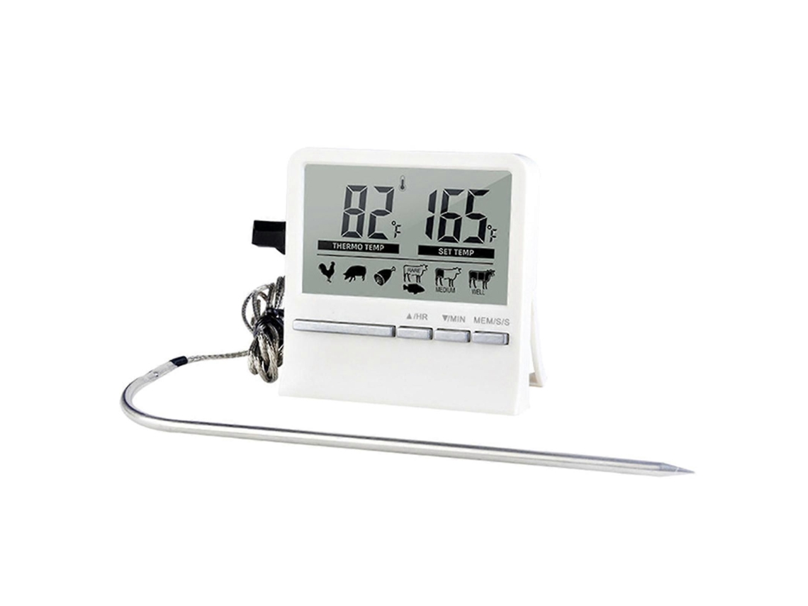 Termômetro de Carne, com Sondas Longas, Digital Carne Kitchentimer, Grillthermometer, D e Alimentos Branco GOKOCO