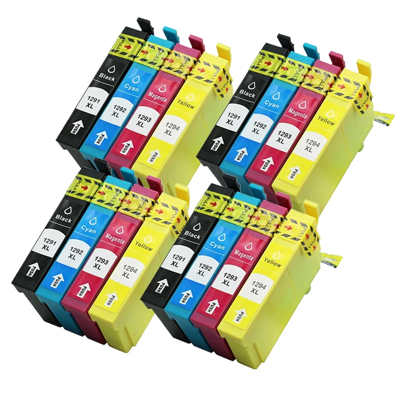 Conjunto de 3 Tinteiros T1295, Compatíveis com Impressoras Epson Sx435w Sx235w Wf 3520 Wf 3540 MDUG