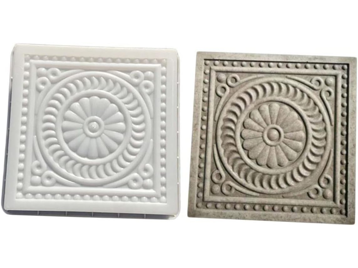 Moule De Adoquín De Hormigón Reutilizable Para Jardín Y Terraza Créez Facilement Des Dalles Decorativos P