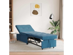 Vidaxl Sofá-cama Azul 194 X 67 X 82 Cm Veludo