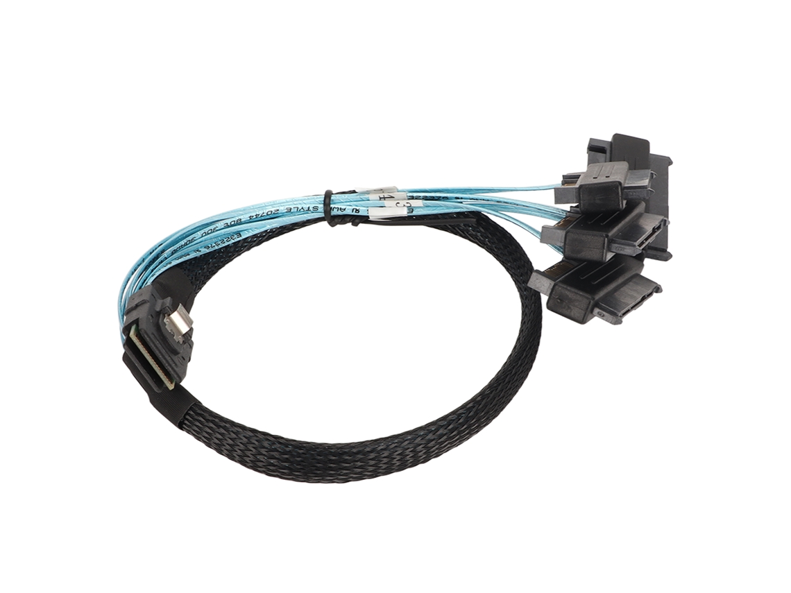 Cabo Adaptador Mini SAS SFF 8087 para 8482 Interface Serial ATA 4 0.5m com Blindagem | S/MARCA