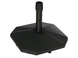 Suporte para Guarda-chuva, 18 Kg, Cimento Preto, Formato Compacto, Concha Plástica, Preto, 45,5 X 45,5 X 33 Cm Ll