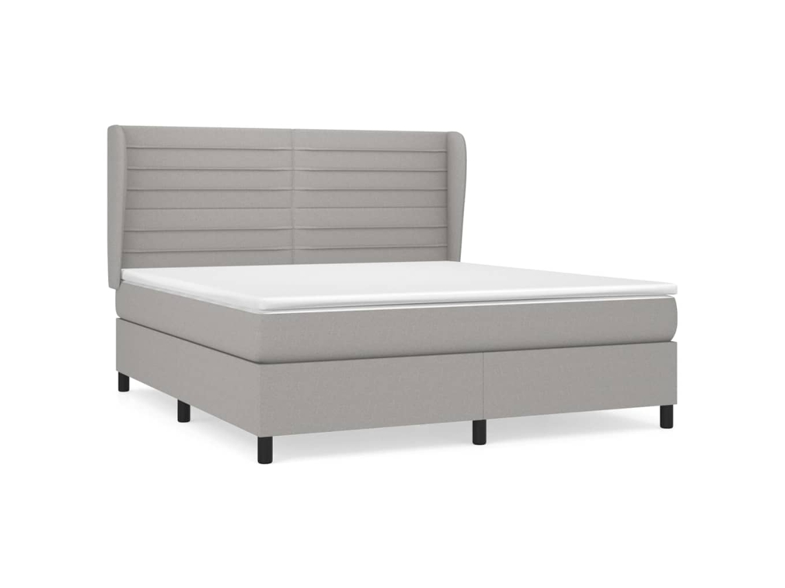 Box Spring Bed, Box Spring Beds Vidaxl Cinzeto Tecido (180 X 200 Cm)
