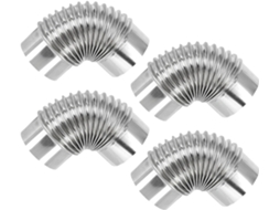 Kit Universal de Chaminé de 4 Peças com Mangueira Espiral e Conexões de Aço Inoxidável para Chaminé. SFUSHOS