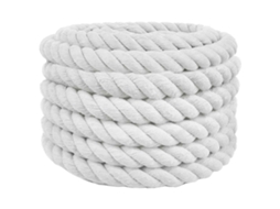 Vidaxl Corda De Algodão 30 Mm 25 M Branco 100% Algodão