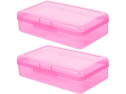 Estojo Escolar Nuobesty De Duas Peças Com Grande Capacidade, Porta-lápis Transparente, Organizador De Lápis.